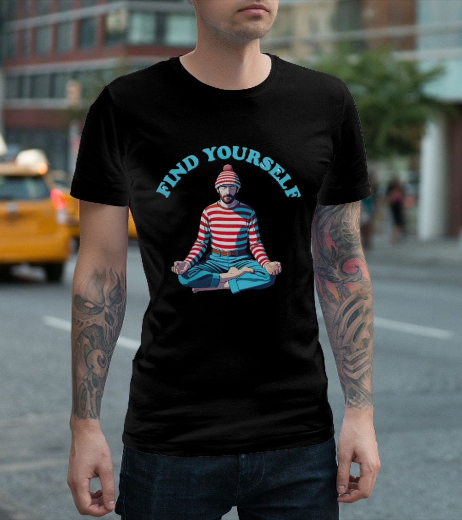 Find Yourself Where’s Waldo Meditation Concept T-Shirt