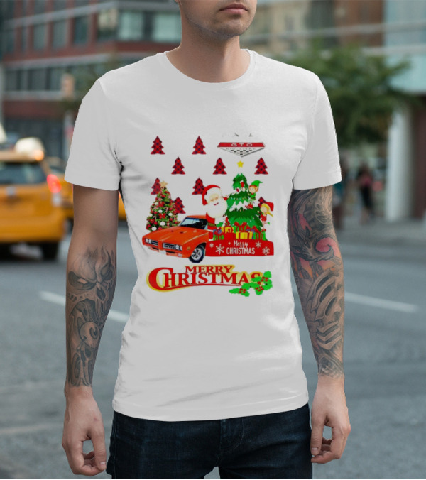 Pontiac GTO Santa Elfs Merry Christmas T-Shirt