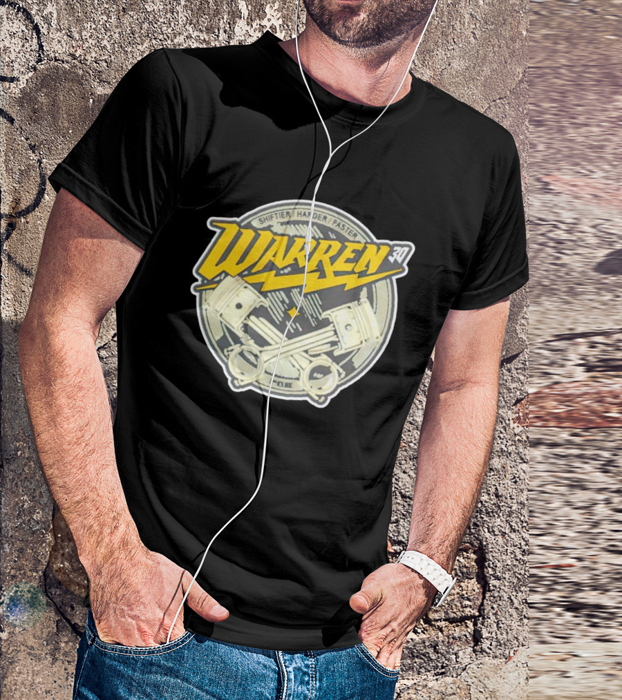 Shiftier Harder Faster Warren 30 Racing Engine Pistons T-Shirt