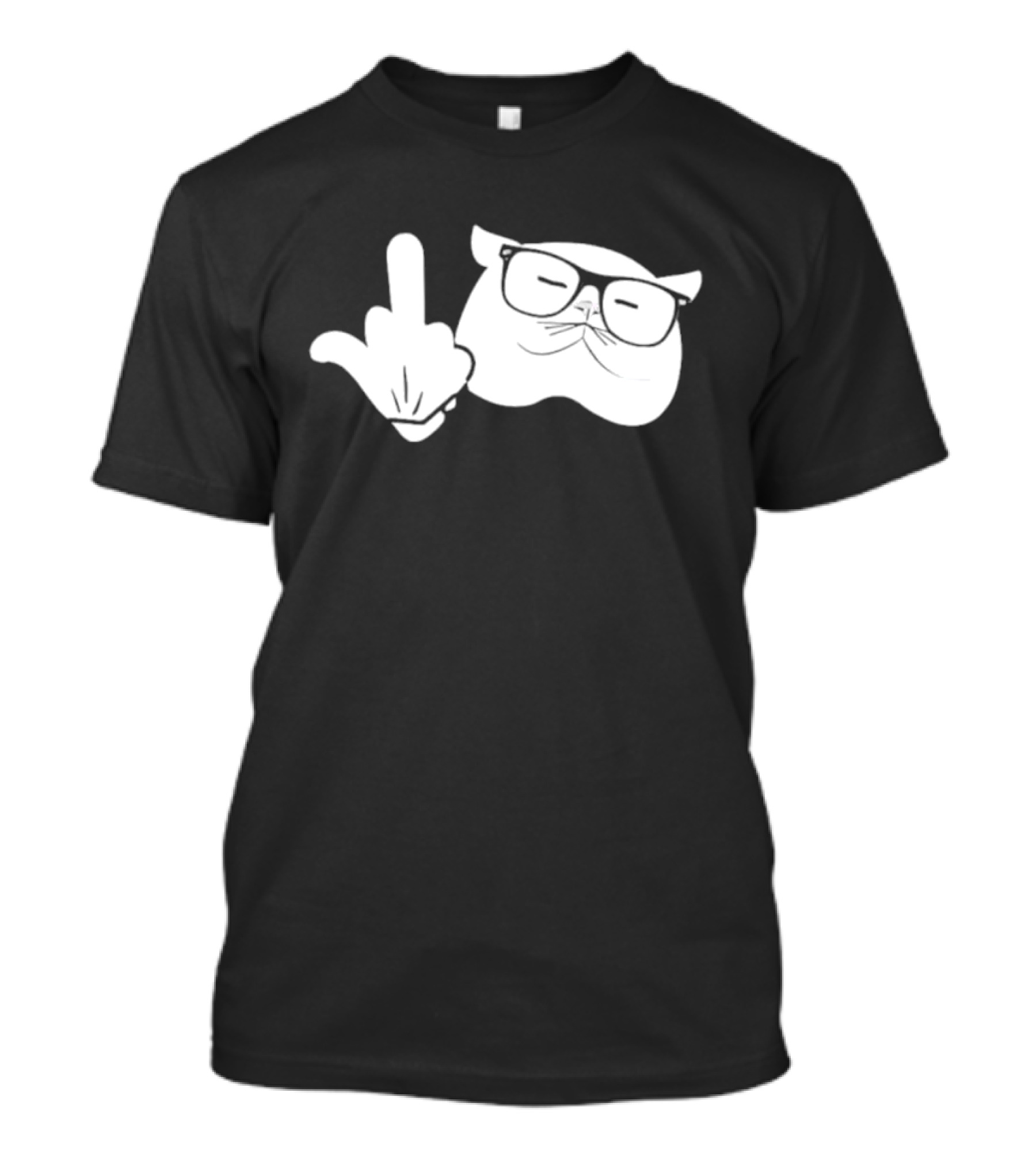 Catturd Birdturd Middle Finger Cat Glasses T-Shirt