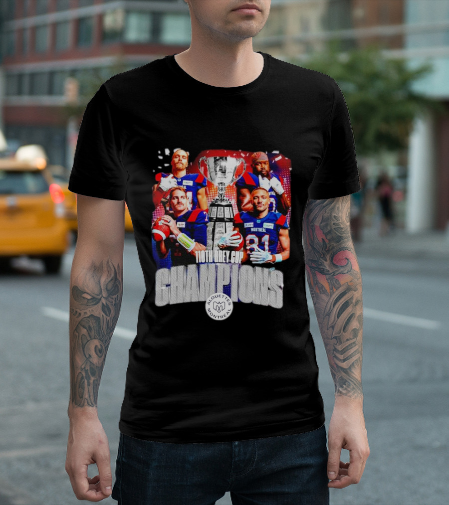 Montreal Alouettes 110th Grey Cup Champions Football Team T-Shirt