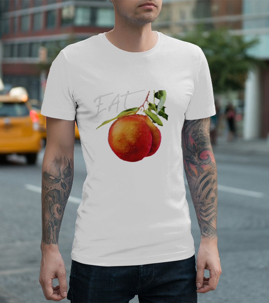 EAT Juicy Peaches with Dewy Leaves T-Shirt