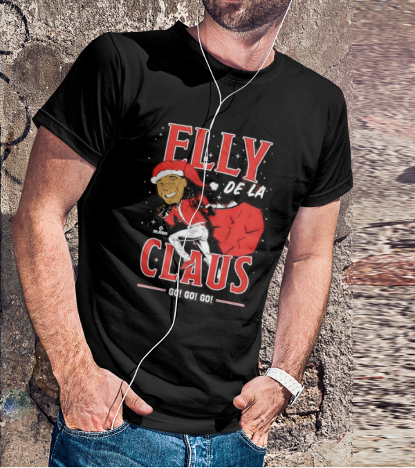 Elly De La Claus Go Go Go Christmas Santa Players T-Shirt