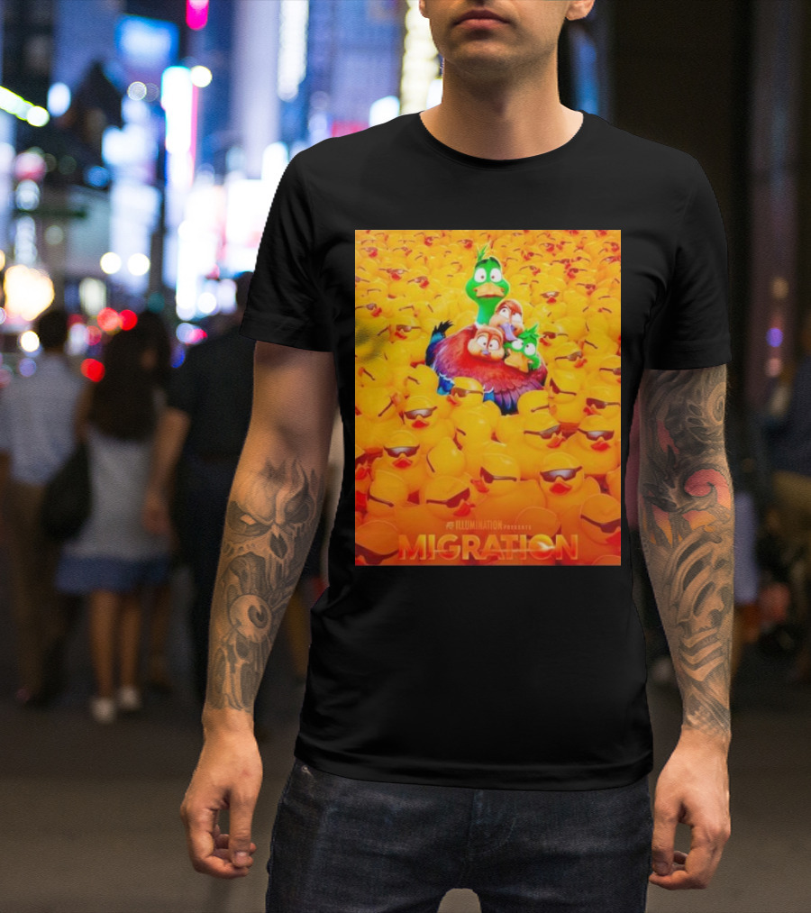 Illumination Presents Migration Ducks In Sunglasses Scene T-Shirt