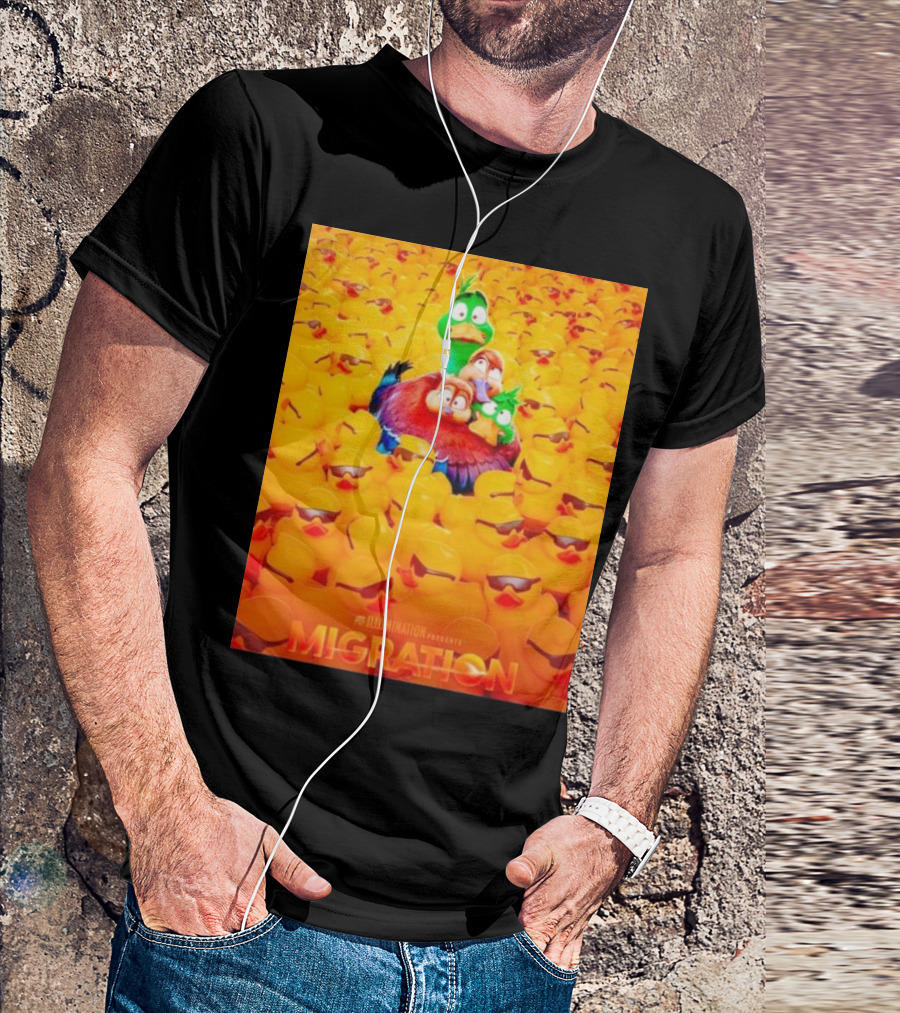 Illumination Presents Migration Ducks In Sunglasses Scene T-Shirt
