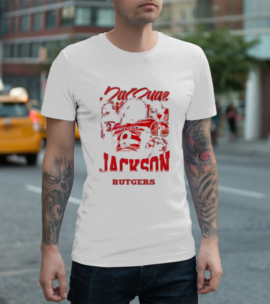 JaQuae Jackson Rutgers Vintage Football Number 9 T-Shirt