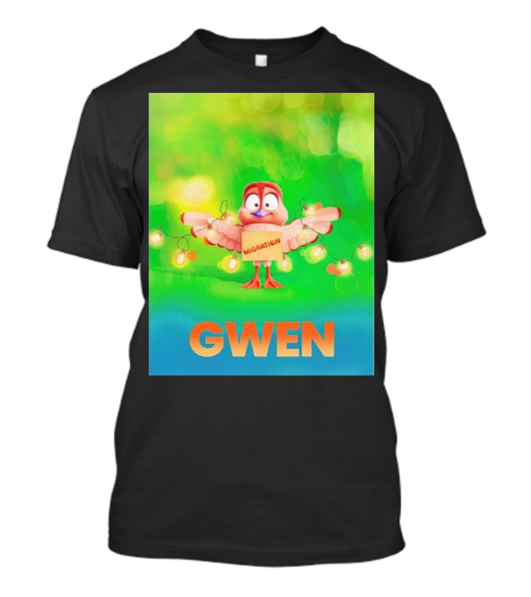 Migration Gwen Festive Bird Animation T-Shirt
