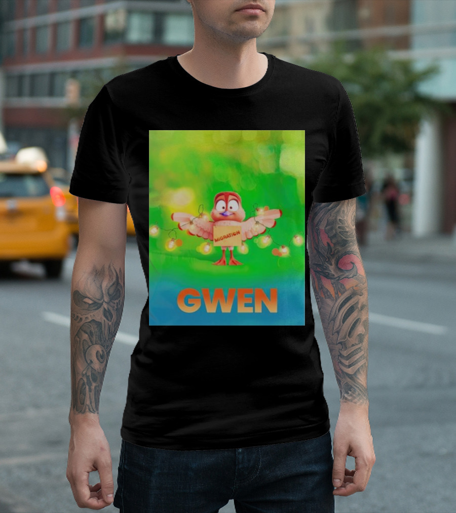 Migration Gwen Festive Bird Animation T-Shirt