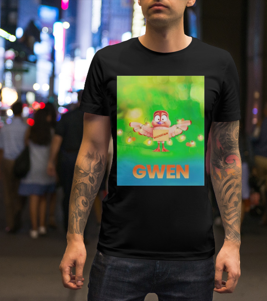 Migration Gwen Festive Bird Animation T-Shirt
