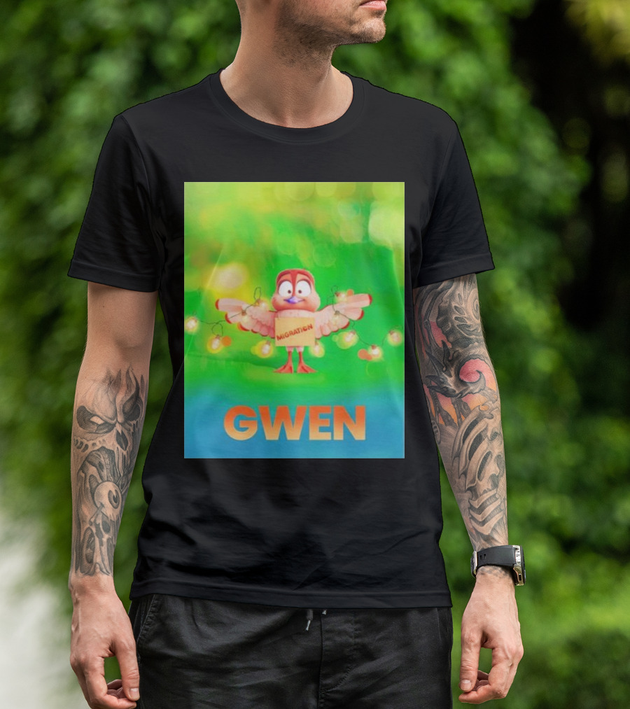 Migration Gwen Festive Bird Animation T-Shirt