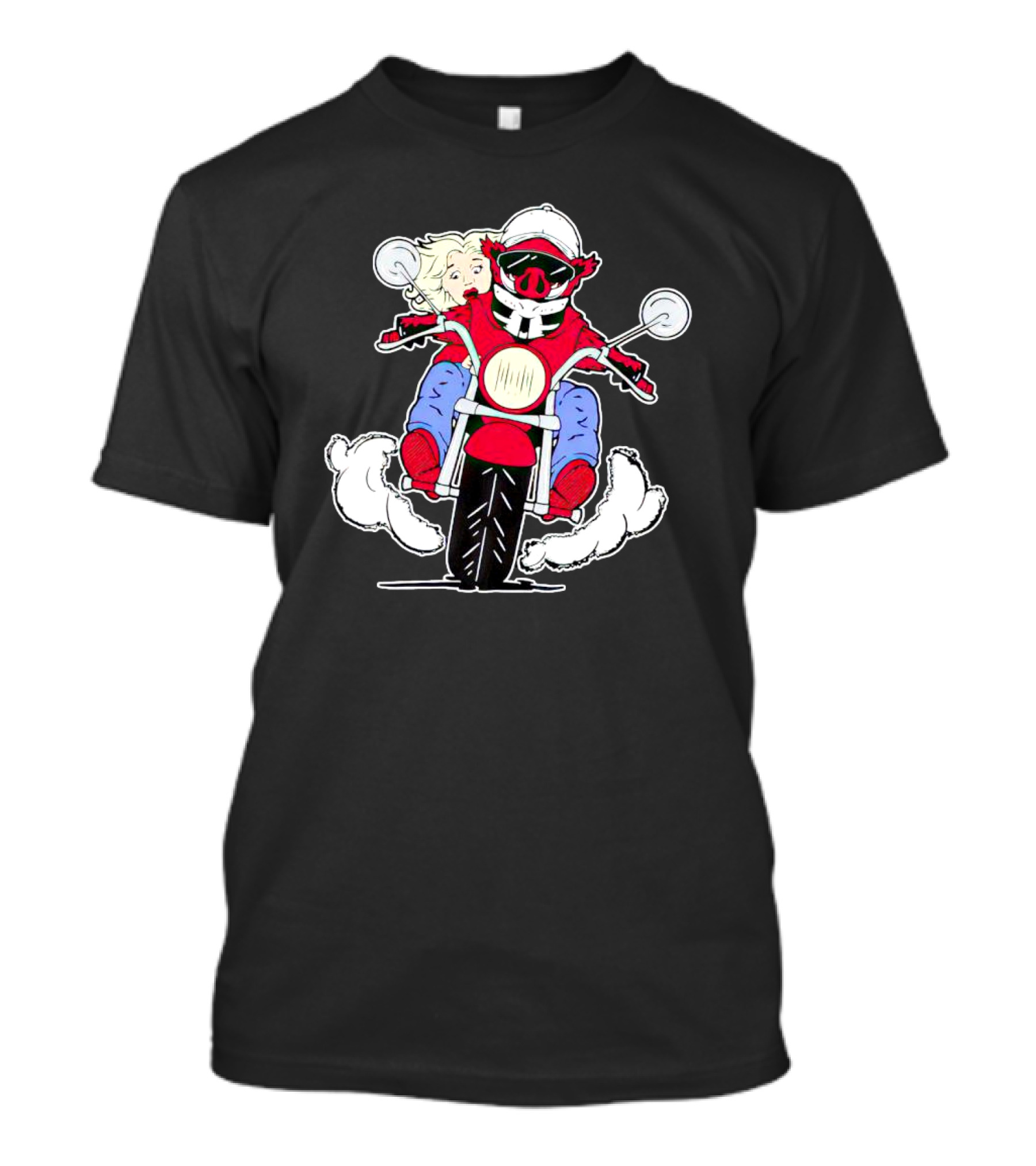 Arkansas Razorbacks Mascot Riding Motorcycle With Passenger T-Shirt