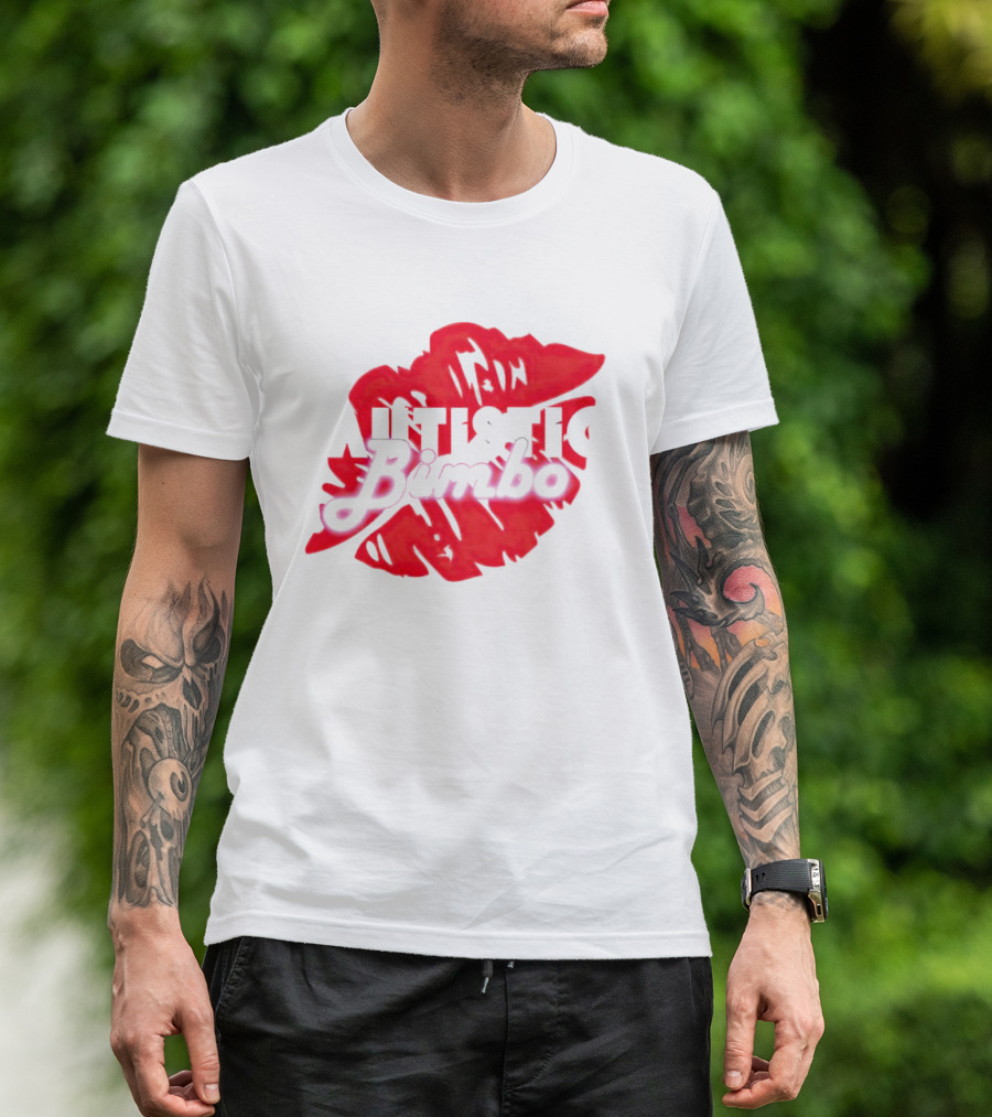 Autistic Bimbo Bold Red Lips T-Shirt