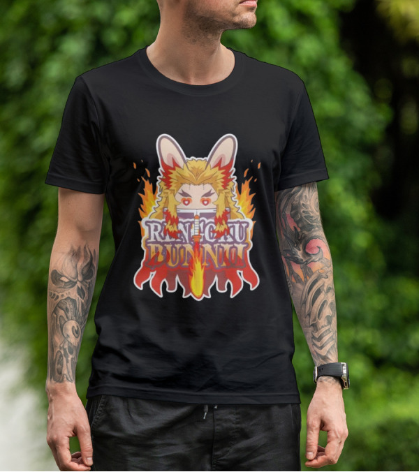 Bunnii Gang Rengoku Bunnii Fire Ears T-Shirt