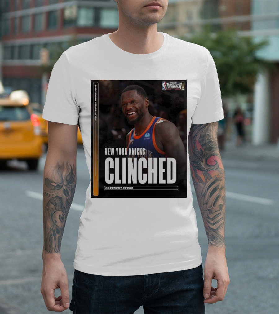 NBA In-Season Tournament New York Knicks Clinched Knockout Round T-Shirt