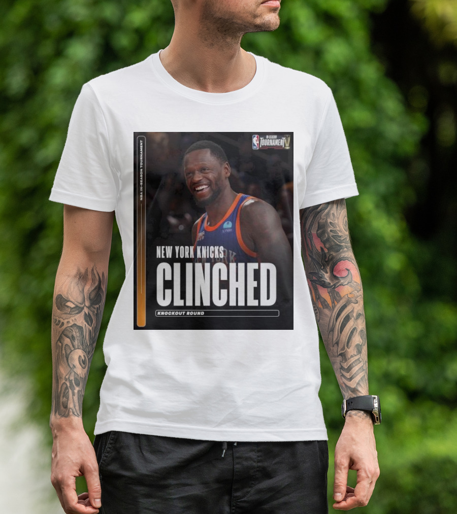 NBA In-Season Tournament New York Knicks Clinched Knockout Round T-Shirt