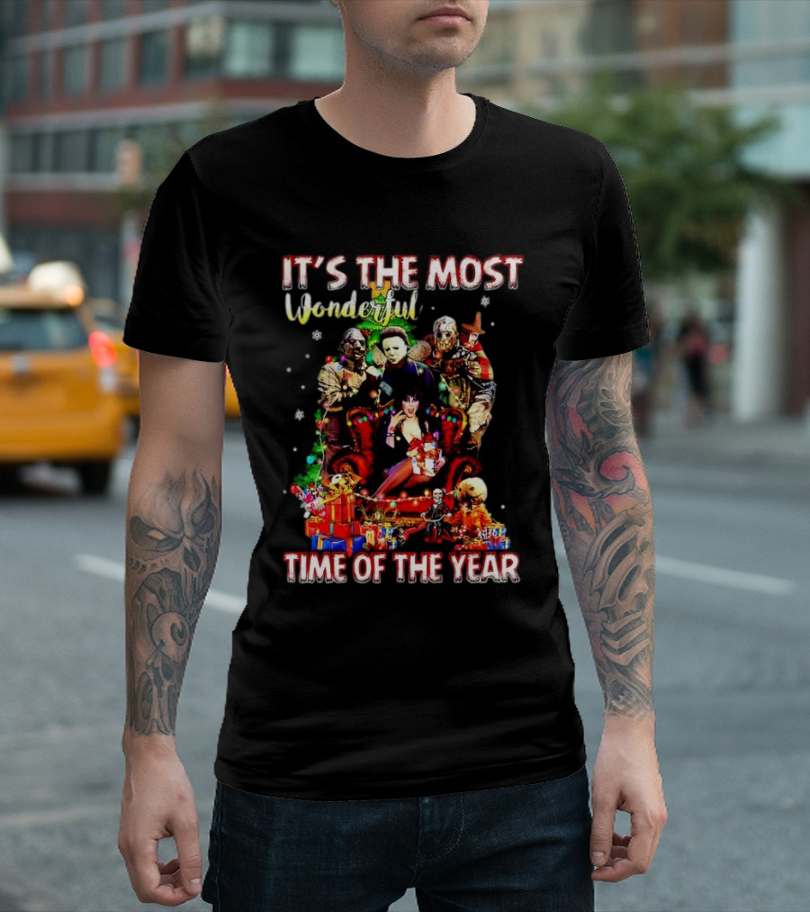 It's the Most Wonderful Time of the Year Horror Movie Characters Christmas T-Shirt