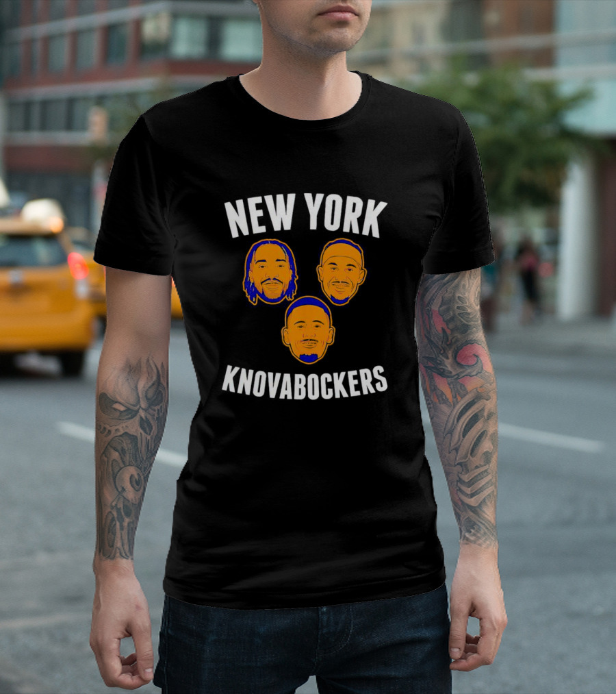 New York Knovabockers Basketball Parody Faces T-Shirt