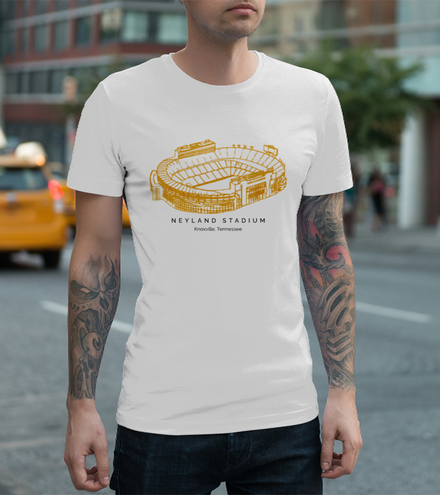 Neyland Stadium Knoxville Tennessee Volunteers Stadium Sketch T-Shirt
