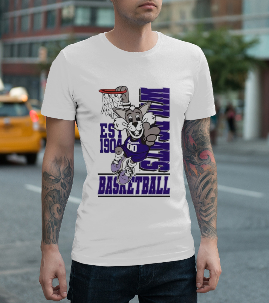 Northwestern Wildcats Basketball Willie Dunk Est 1904 T-Shirt