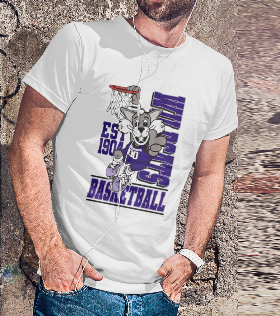 Northwestern Wildcats Basketball Willie Dunk Est 1904 T-Shirt