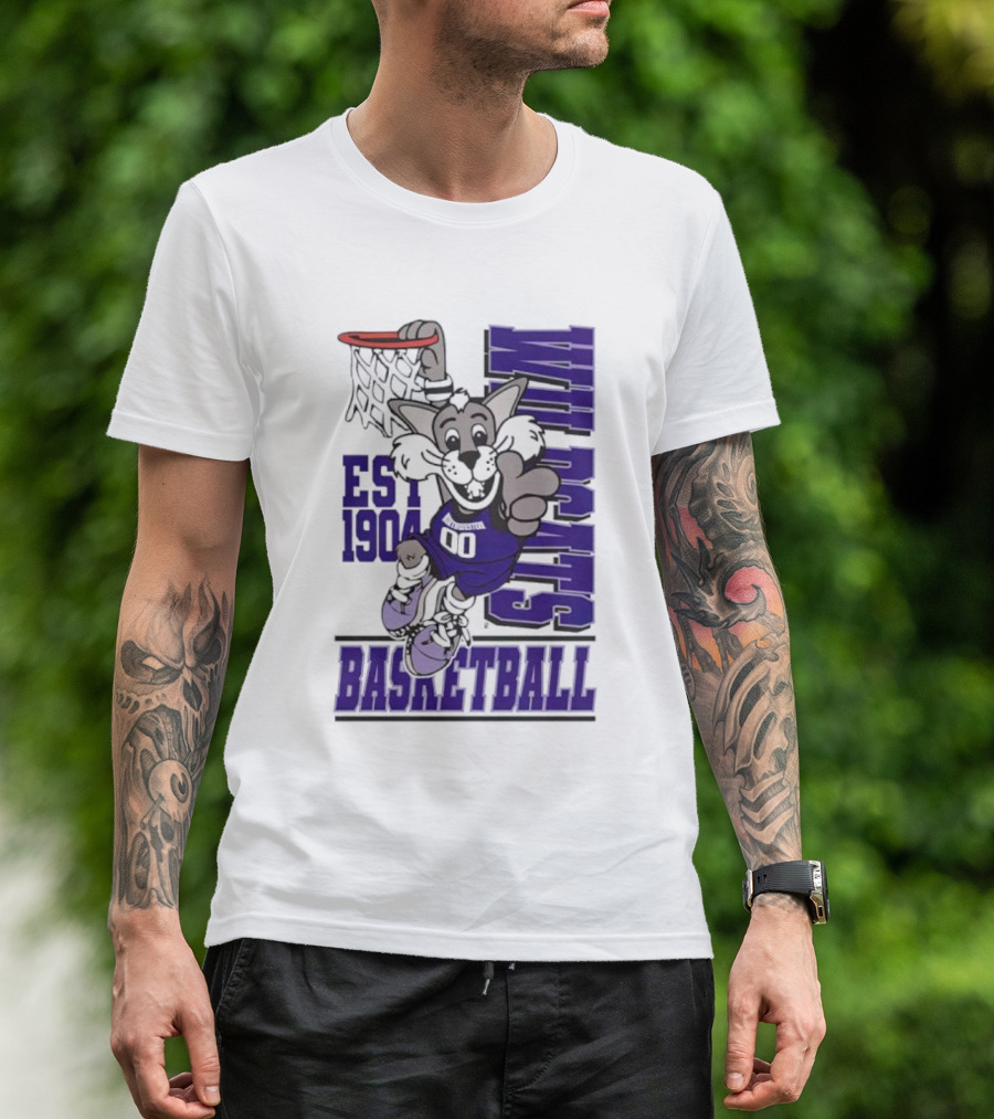 Northwestern Wildcats Basketball Willie Dunk Est 1904 T-Shirt