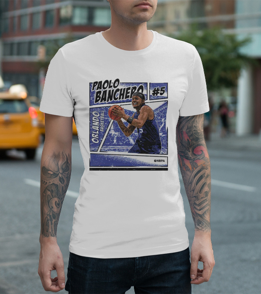 Paolo Banchero Orlando Basketball #5 NBPA Comic T-Shirt