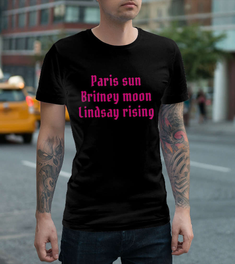 Paris Sun Britney Moon Lindsay Rising Nostalgia Retro T-Shirt