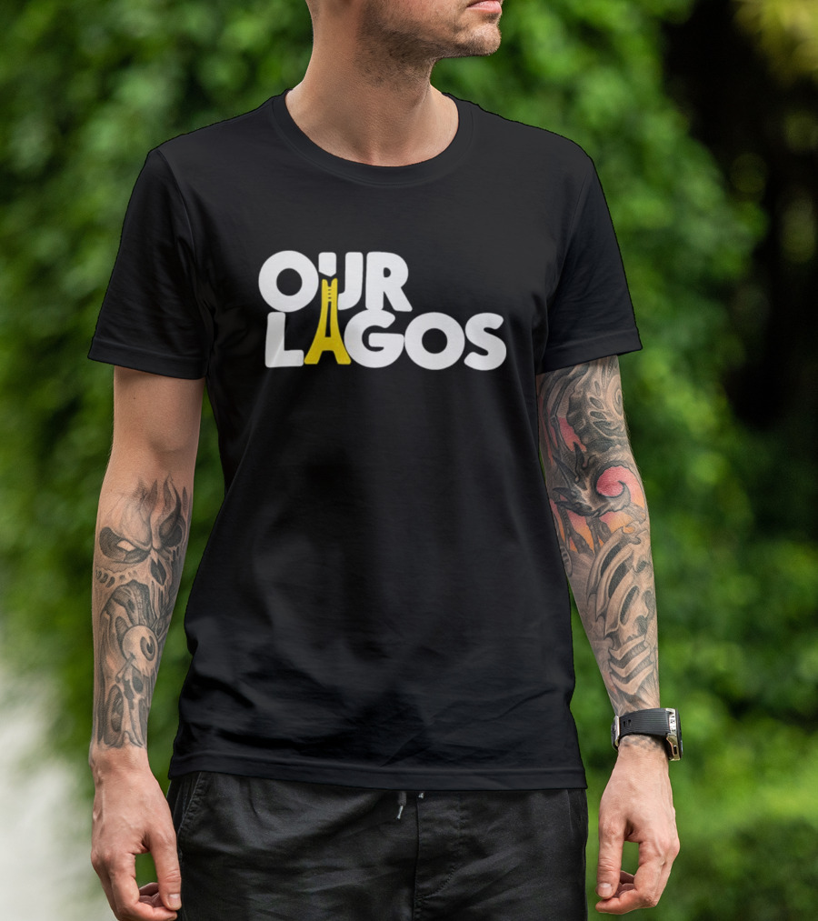 OUR LAGOS YELLOW BRIDGE LETTERING T-Shirt