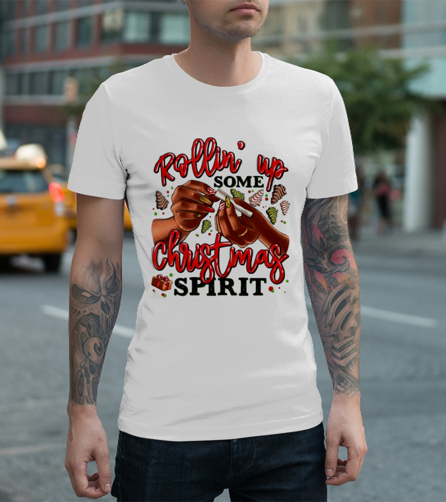 Rollin’ Up Some Christmas Spirit With Festive Candy Canes And Holiday Cheer T-Shirt