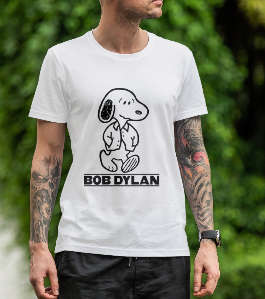 Snoopy Bob Dylan Walking Cool T-Shirt