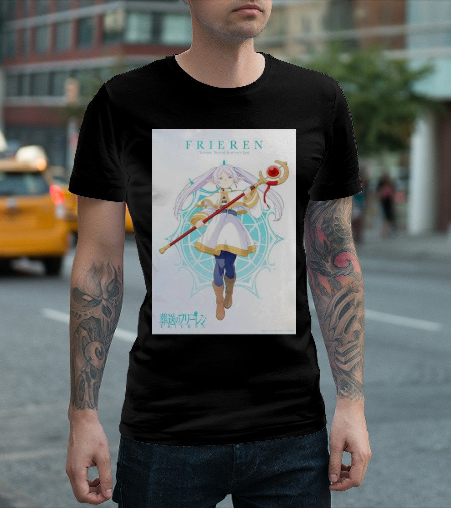 Frieren Beyond Journey's End Sousou no Frieren Anime Character Wand T-Shirt