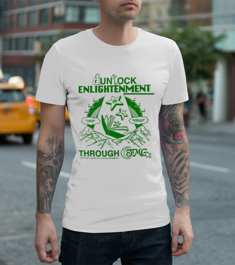 UNLOCK ENLIGHTENMENT THROUGH COSMIC READING LEVEL UP T-Shirt