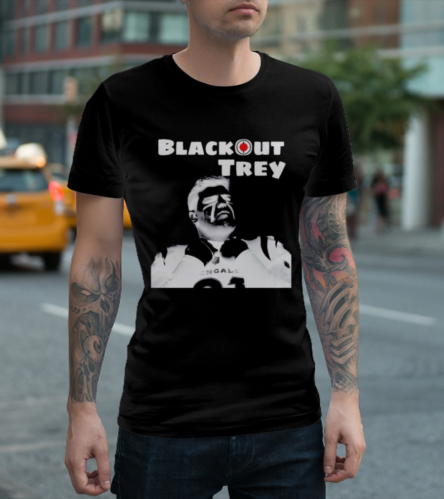 Blackout Trey Cincinnati Bengals 91 T-Shirt
