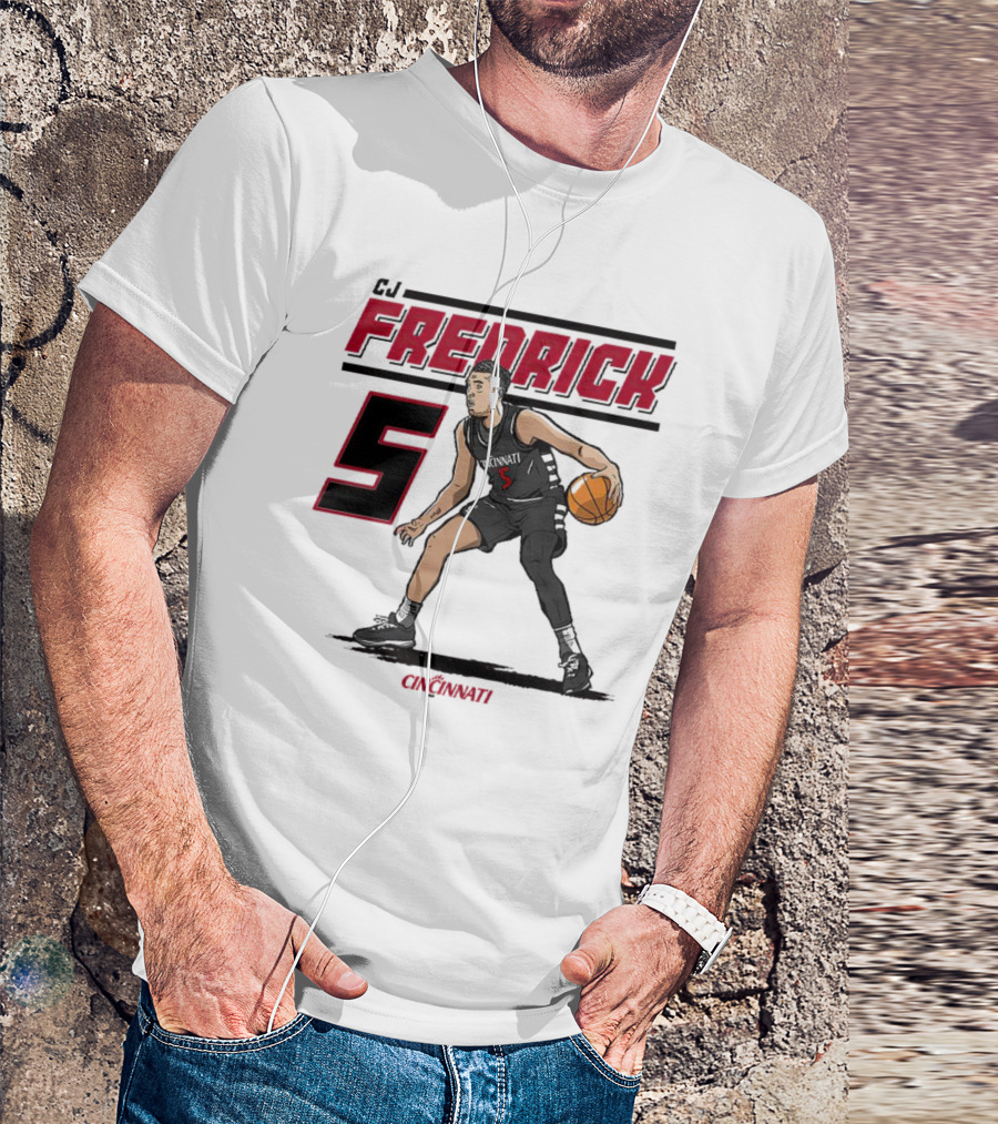 CJ Fredrick Cincinnati Basketball Number 5_ACTION T-Shirt