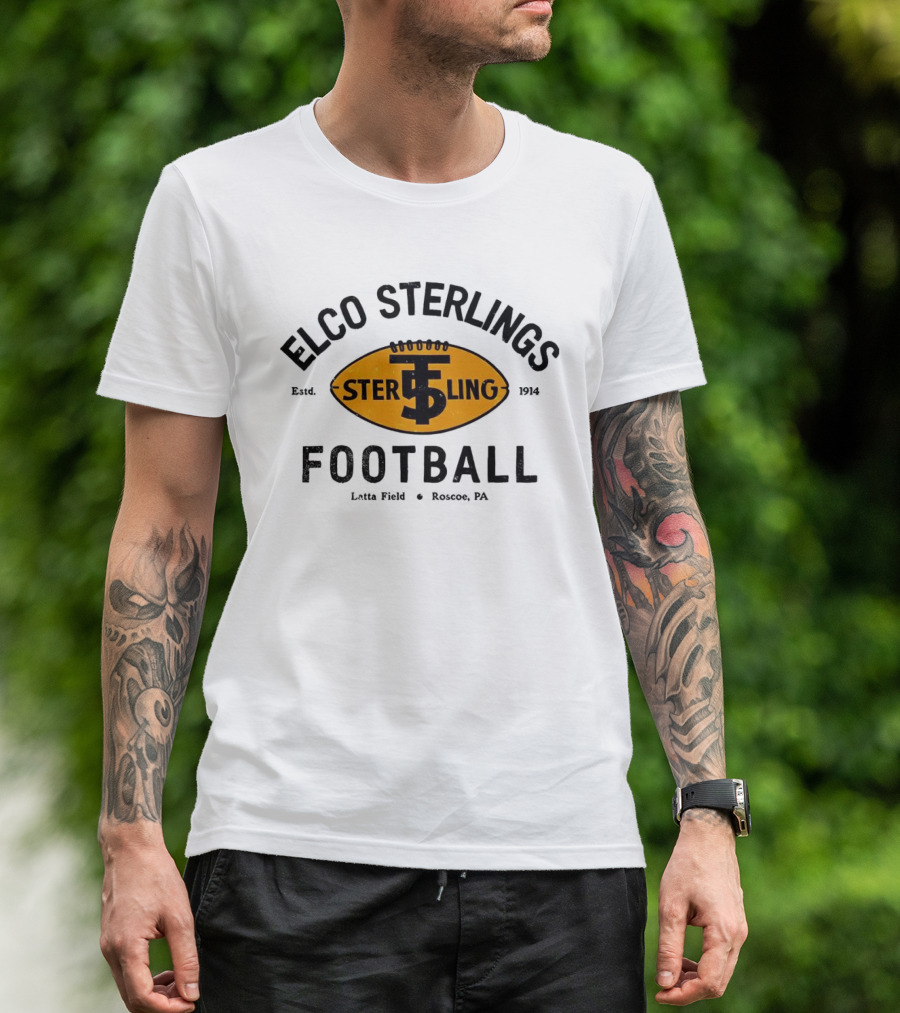Elco Sterlings Football Latta Field Roscoe PA Est 1914 T-Shirt