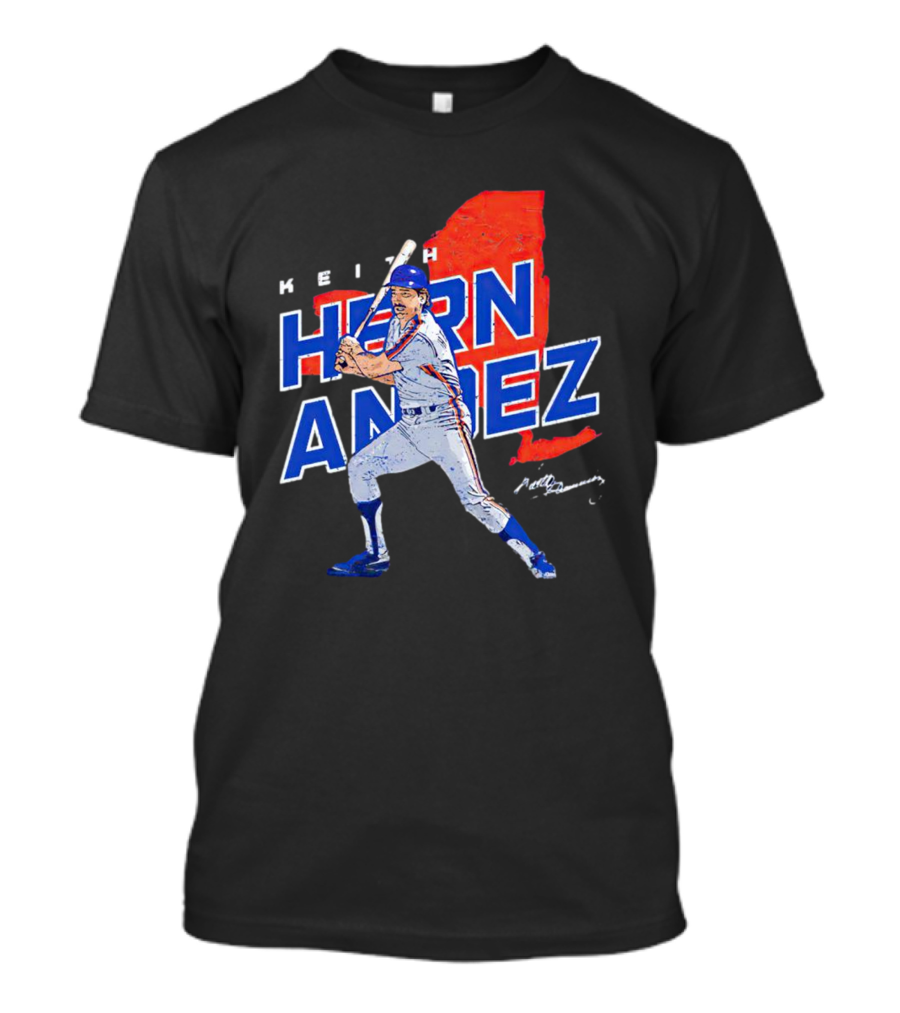 Keith Hernandez New York Player Signature Map T-Shirt