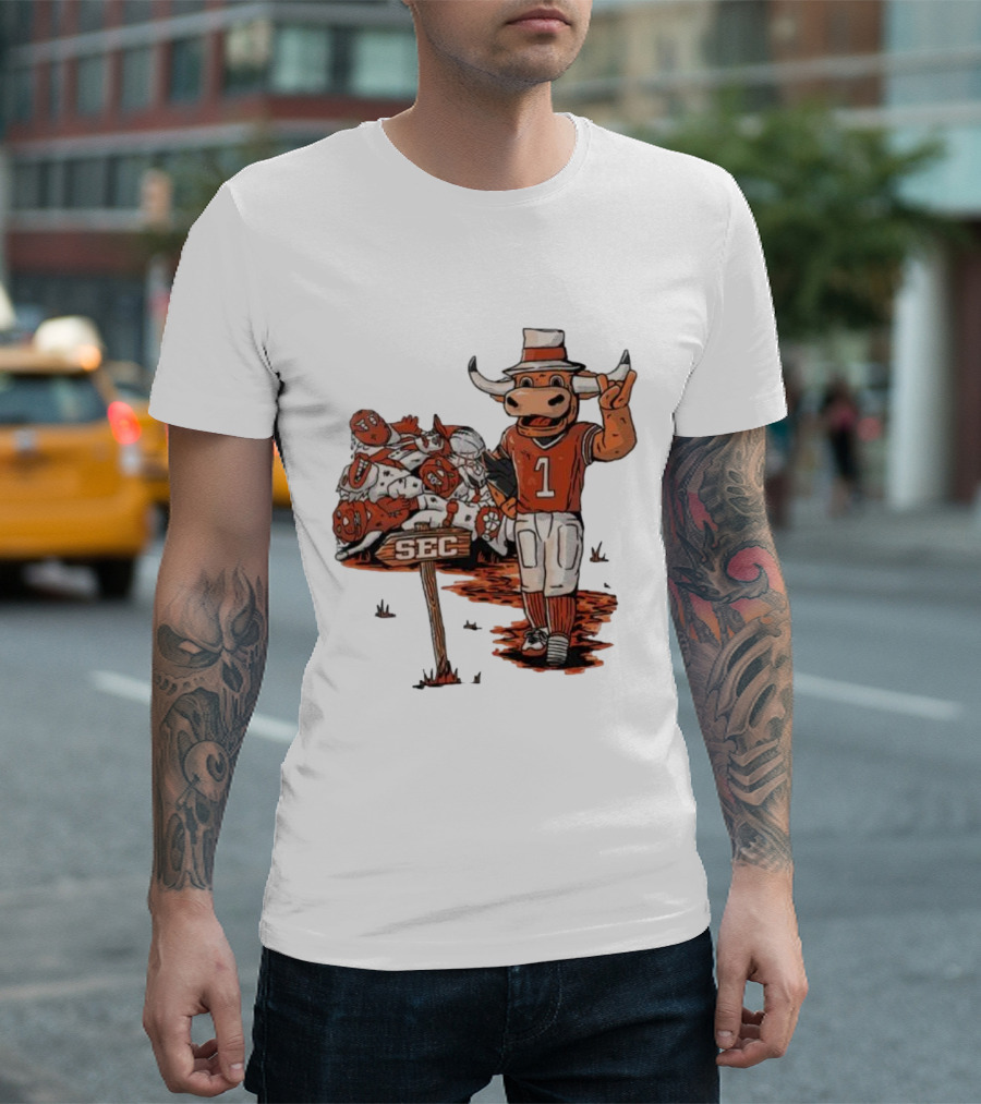 Texas Longhorns Mascot Celebrating SEC Victory T-Shirt