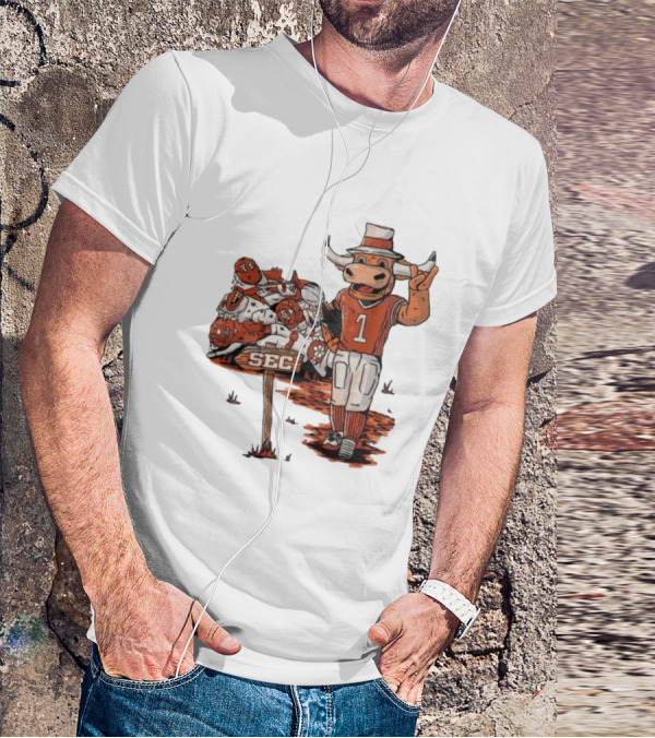 Texas Longhorns Mascot Celebrating SEC Victory T-Shirt