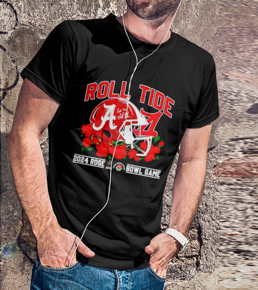 Roll Tide Alabama Crimson Tide Helmet 2024 Rose Bowl Game T-Shirt
