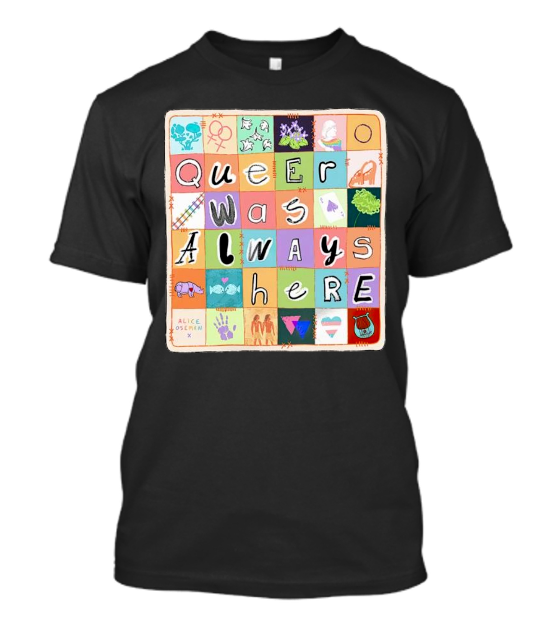 Alice Oseman X Qwah Queer Was Always Here Quilt T-Shirt