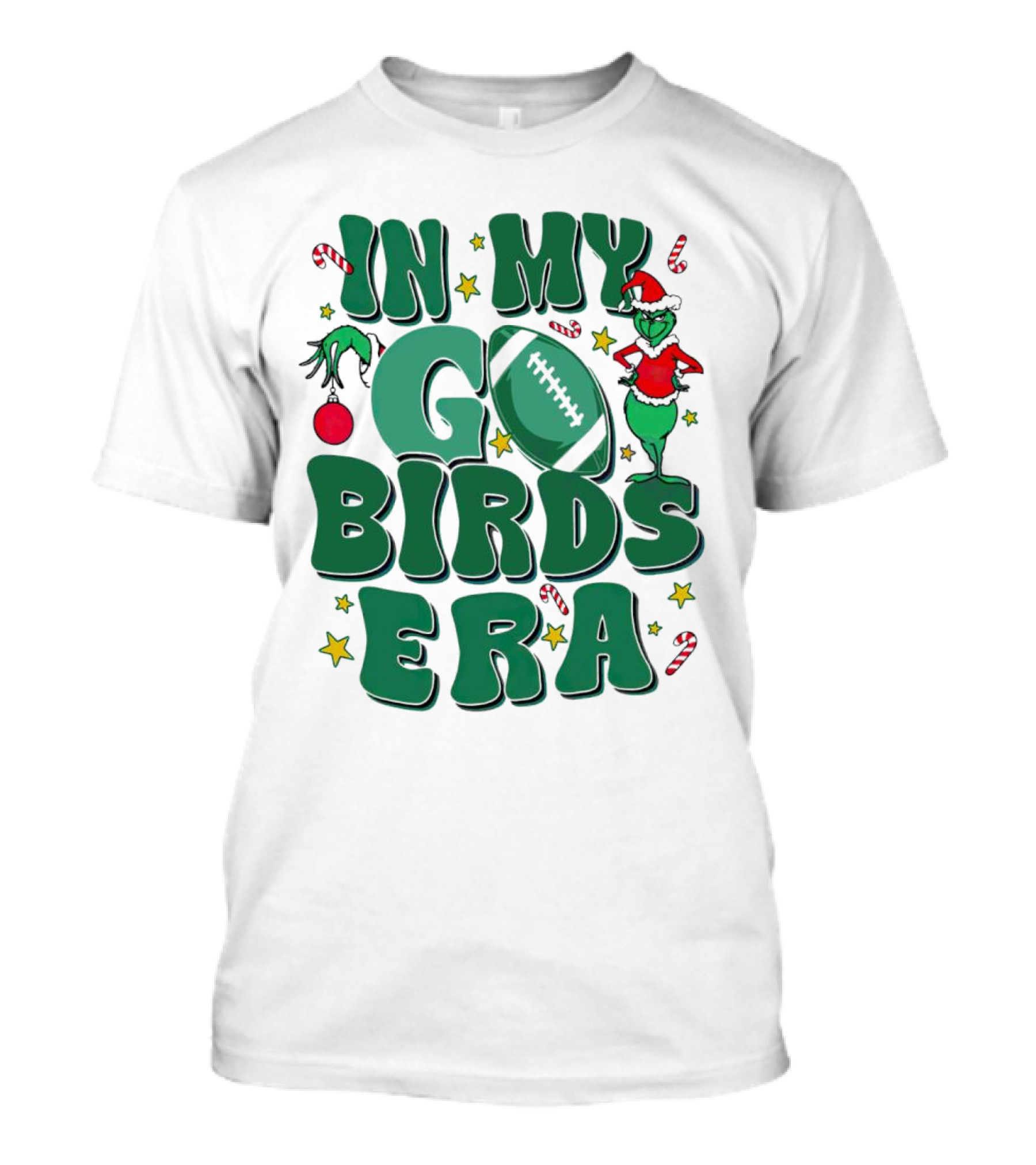 Grinch Go Birds Era Philadelphia Eagles Christmas T-Shirt