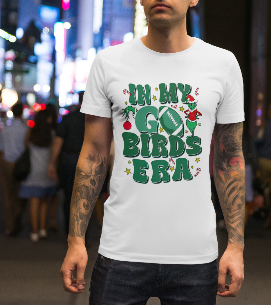 Grinch Go Birds Era Philadelphia Eagles Christmas T-Shirt