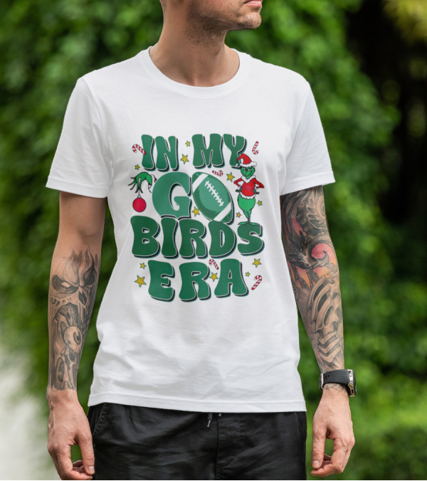 Grinch Go Birds Era Philadelphia Eagles Christmas T-Shirt