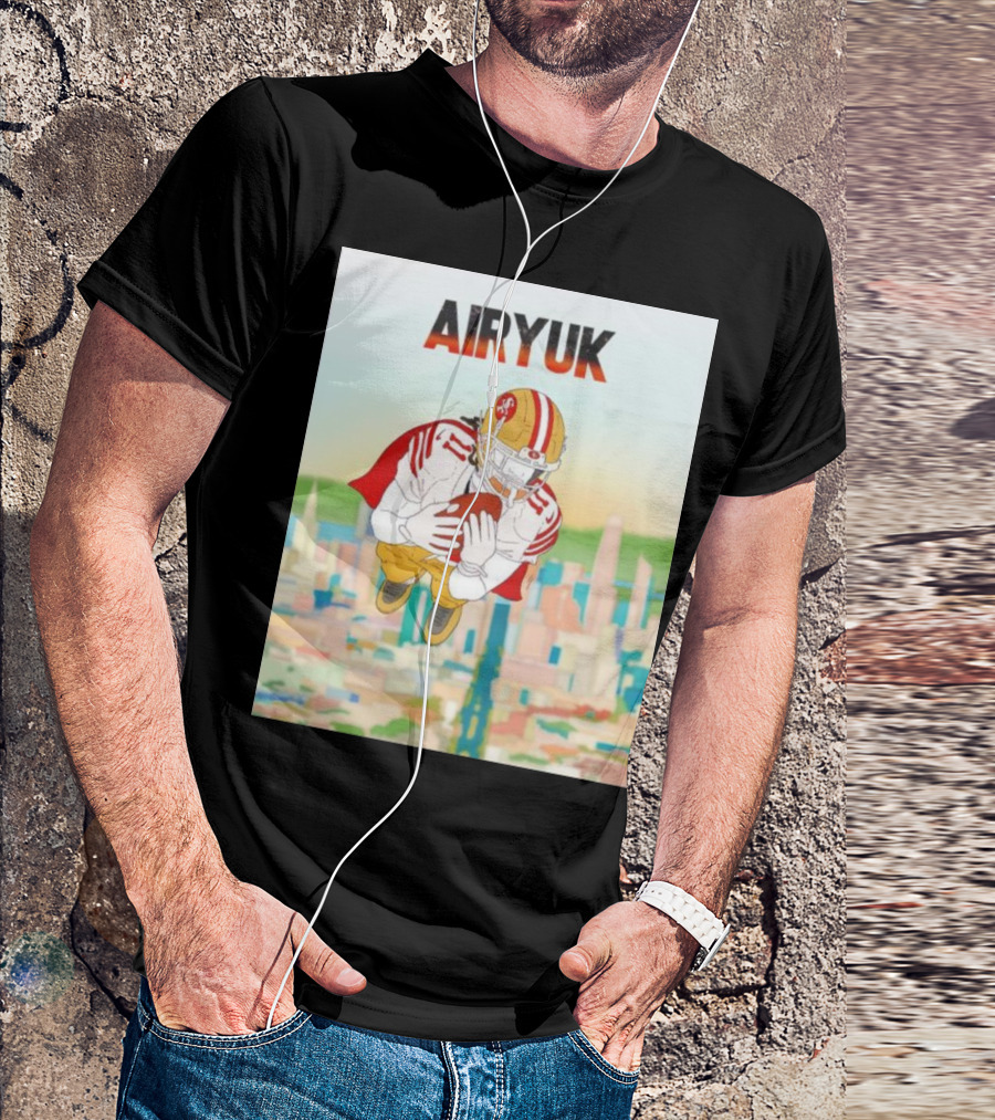Rita Oak Airyuk San Francisco Football Player Skyline Catching Ball T-Shirt