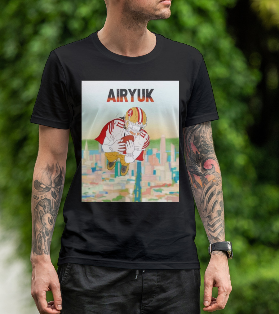 Rita Oak Airyuk San Francisco Football Player Skyline Catching Ball T-Shirt
