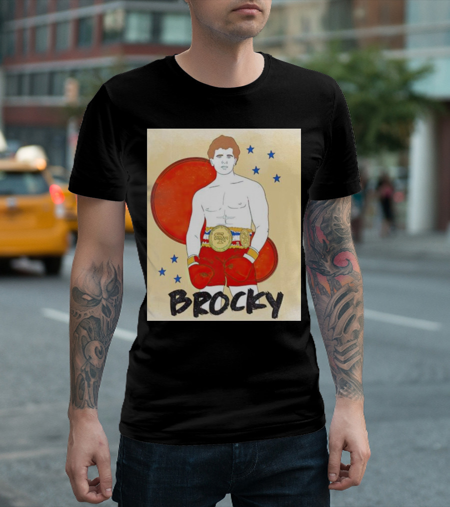 Brocky Boxing Champion Illustration by Rita Oak T-Shirt