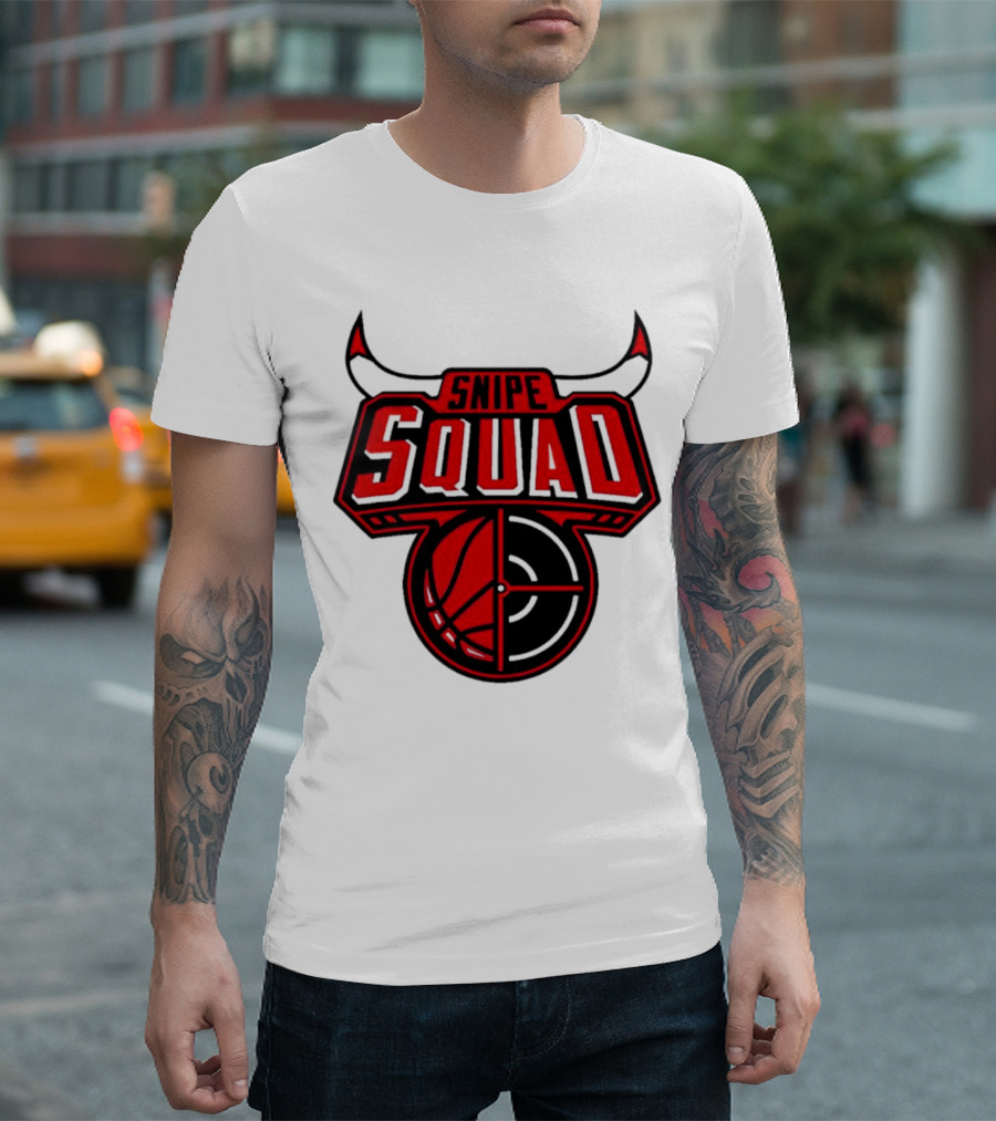Snipe Squad Bulls Inspired Basketball Target T-Shirt