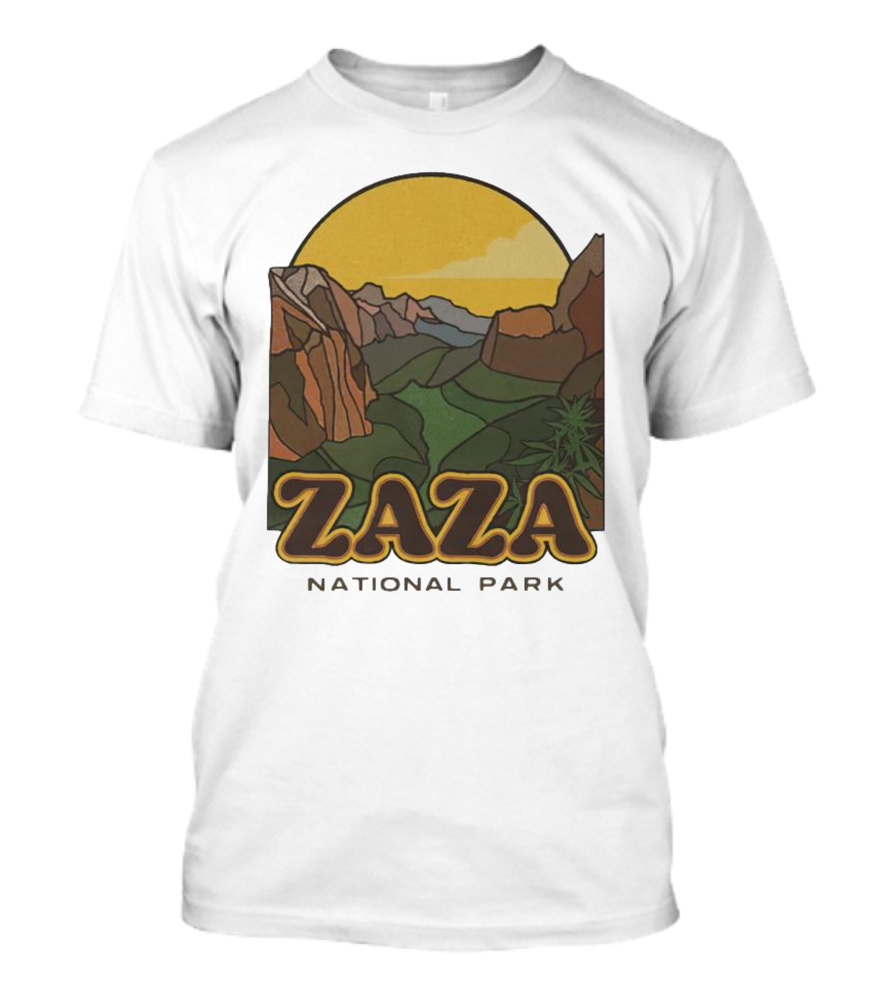 Zaza National Park Retro Landscape Scene T-Shirt