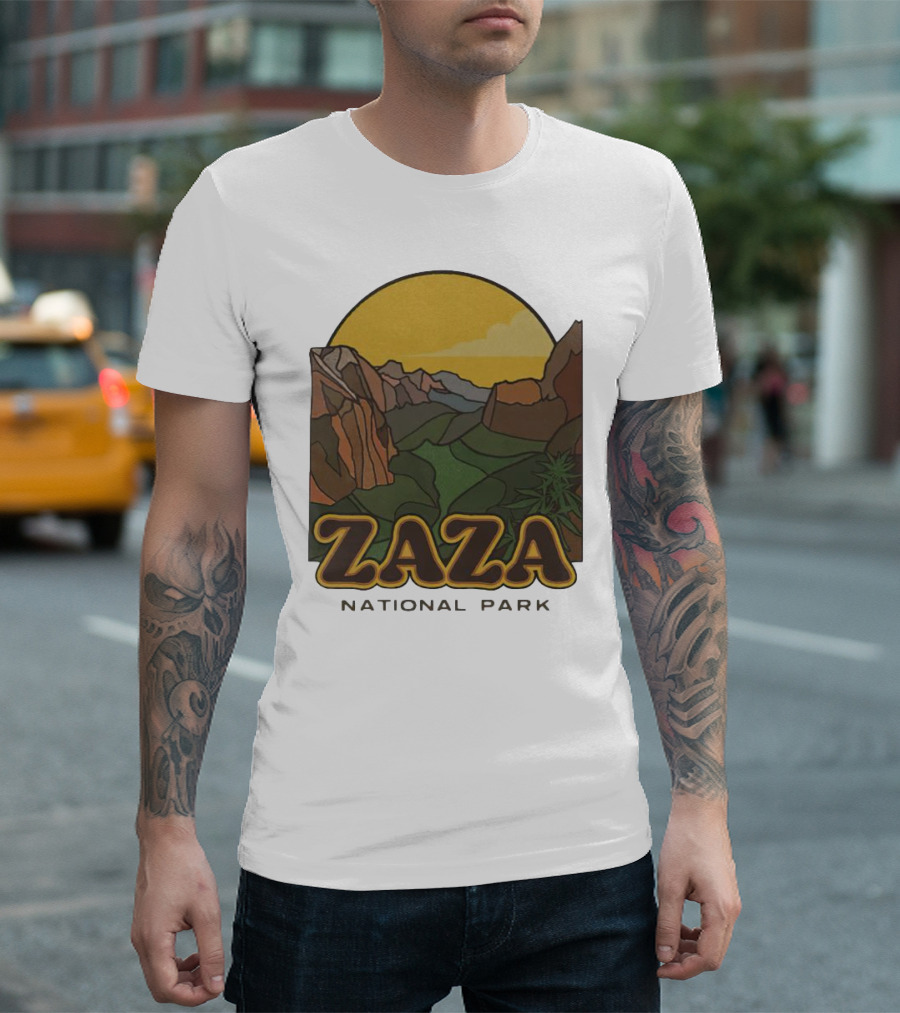 Zaza National Park Retro Landscape Scene T-Shirt