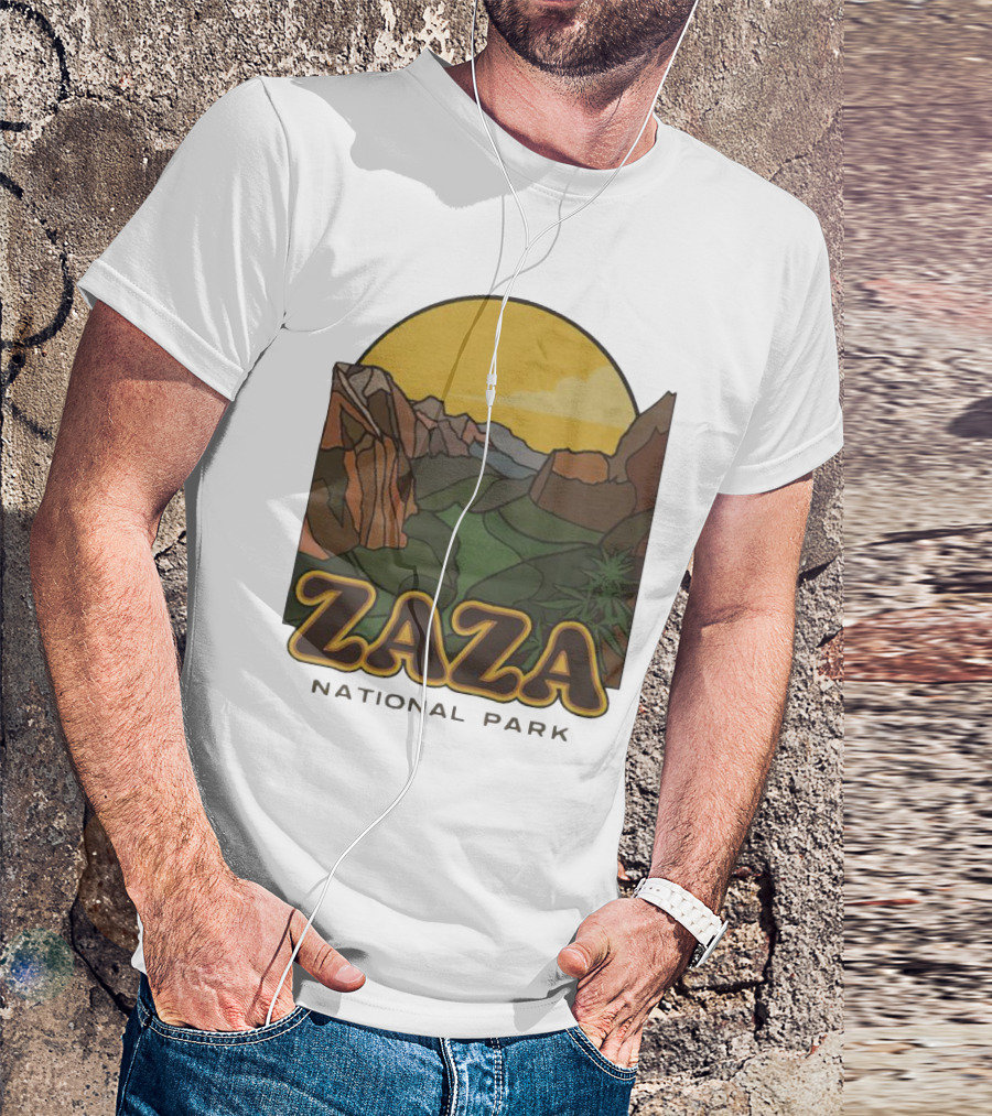 Zaza National Park Retro Landscape Scene T-Shirt